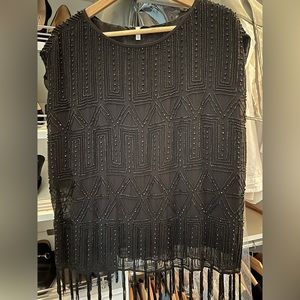Joie beaded black dressy top